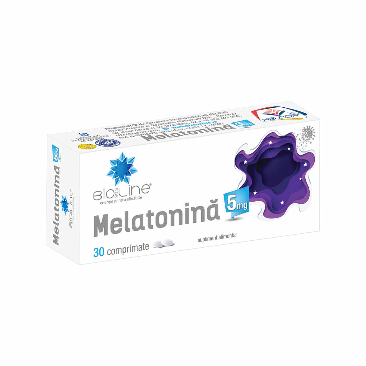 Melatonina 5mg, 30 comprimate, BioSunLine