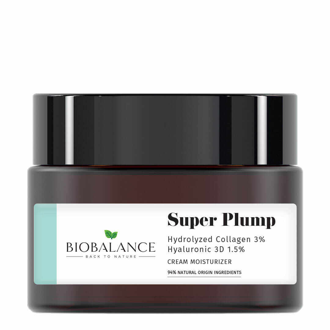 Super Plump Crema antirid intens hidratanta cu Colagen Hidrolizat 3% + Acid Hialuronic 3D 1.5%, Bio Balance, 50 ml