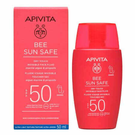 Crema protectie solara fluida Invizibil SPF50 Bee Sun Safe, 50 ml, Apivita