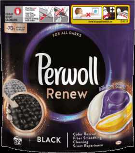 Perwoll Detergent rufe capsule black, 32 buc