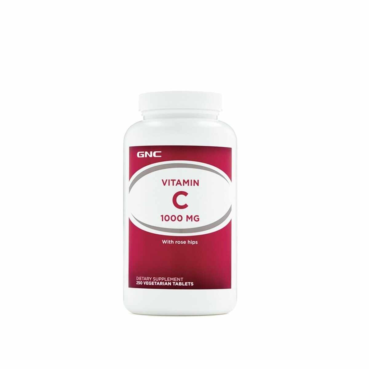 Vitamina C 1000mg cu macese, 250 tablete, GNC