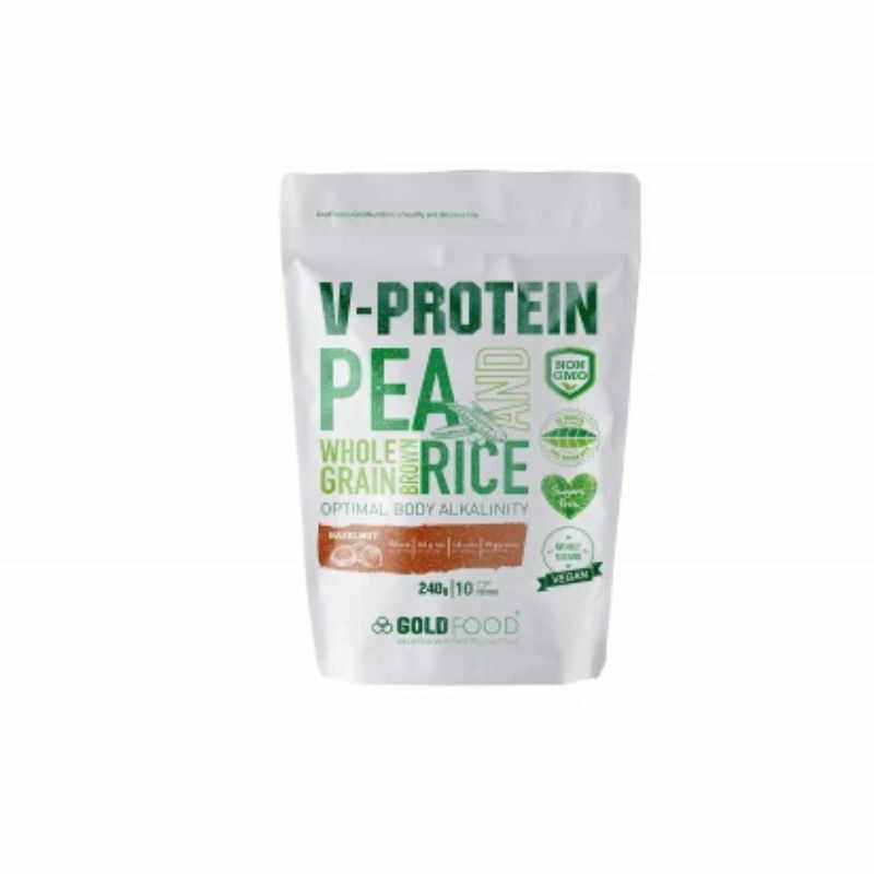 Gold Nutrition Pudra Proteica Vegetala V-protein Alune de padure, 240g