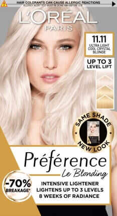 Loreal Paris Preference Vopsea permanentă Le Blonding 11.11 blond ultra deschis cu reflex cenușiu, 1 buc